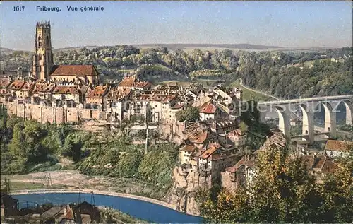 Fribourg FR Vue generale Kat. Fribourg FR