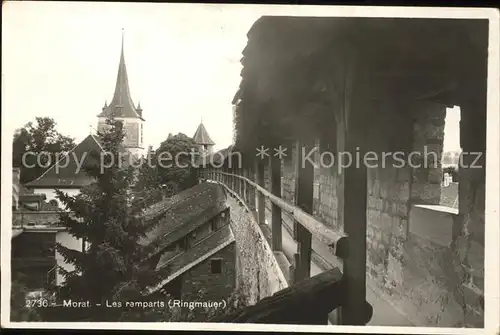 Morat Murten Les remparts Ringmauer Kat. Murten