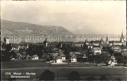 Morat Murten Vue generale et le Lac Kat. Murten