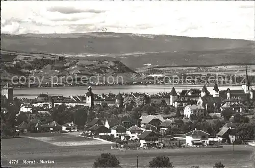 Morat Murten Vue generale et le Lac Kat. Murten