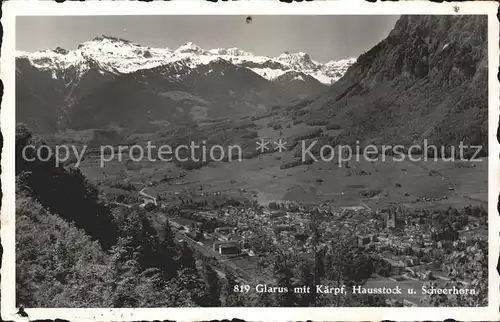 Glarus GL mit Kaerpf Hausstock Scheerhorn Kat. Glarus