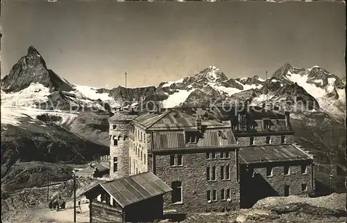 Zermatt VS Kulm Hotel Gornergrat Matterhorn Dent Blanche Gabelhorn Kat. Zermatt