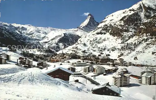 Zermatt VS Matterhorn Ortsansicht Kat. Zermatt