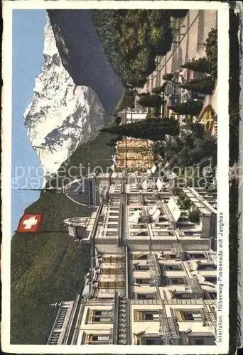 Interlaken BE Hoeheweg Promenade mit Jungfrau Kat. Interlaken