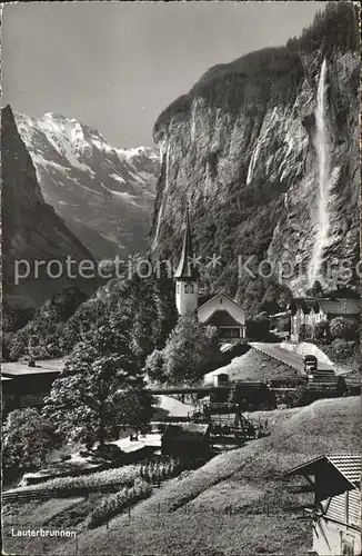 Lauterbrunnen BE mit Staubbachfall Kat. Lauterbrunnen