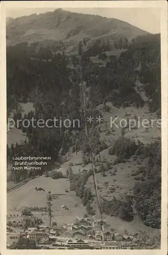 Lauterbrunnen BE Drahtseilbahn nach Muerren Kat. Lauterbrunnen