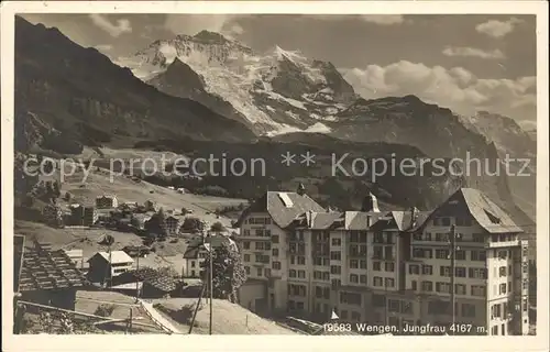 Wengen BE mit Jungfrau Kat. Wengen