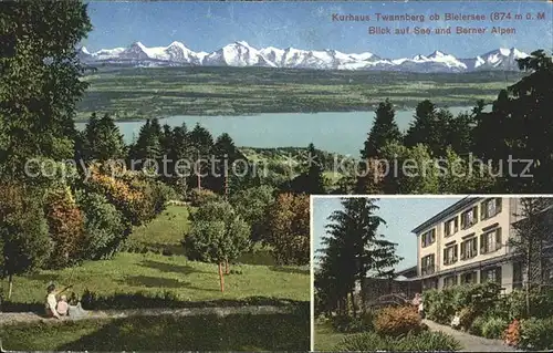 Bielersee Kurhaus Twannberg mit Blick auf See und Alpen / Biel /Bz. Biel City