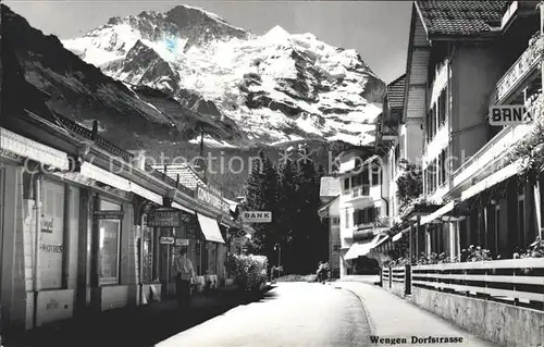 Wengen BE Strassenpartie mit Jungfraublick Kat. Wengen