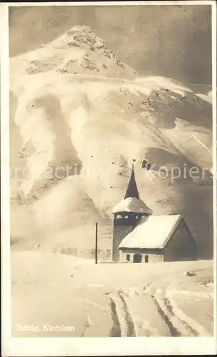 Sertig Doerfli Kirchlein Kat. Sertigpass