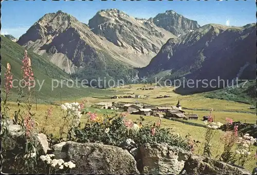 Sertig Doerfli Mittagshorn Plattenhorn Hochducan Kat. Sertigpass