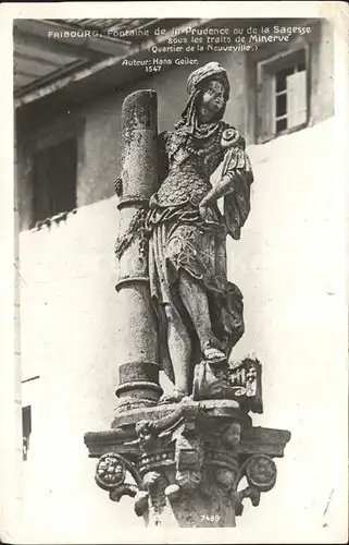 Fribourg FR Fontaine de la Prudence ou de la Sagesse Kat. Fribourg FR