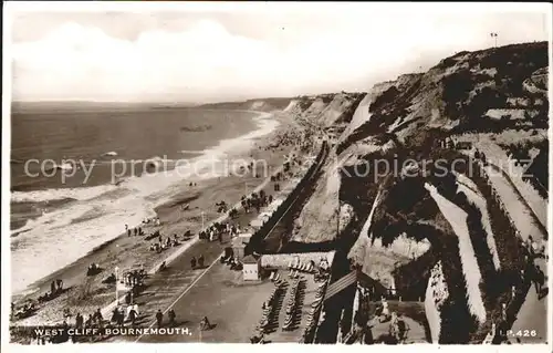 Bournemouth UK West Cliff Beach Kat. Bournemouth