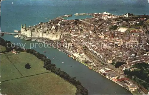 Caernarvon Aerial view Kat. Caernarfon