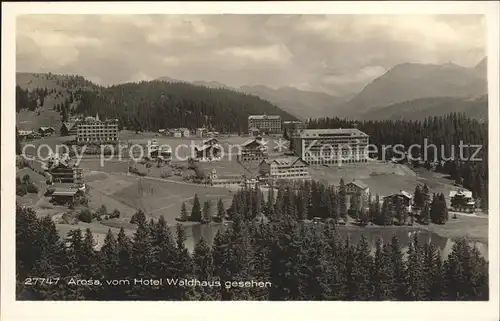 Arosa GR Blick vom Hotel Waldhaus Kat. Arosa