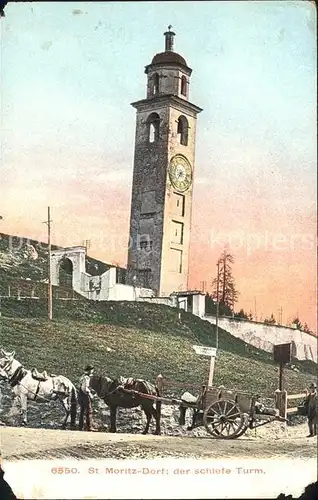 St Moritz Dorf GR Schiefer Turm