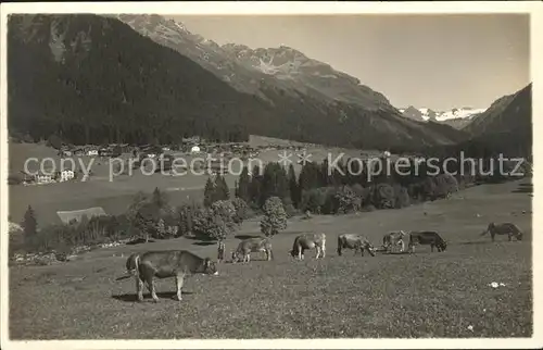 Klosters GR mit Monbiel Viehweide Kat. Klosters