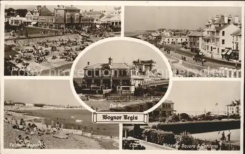 Bognor Regis Sussex Beach Promenade Waterloo Square Gardens Pier Kat. Sussex