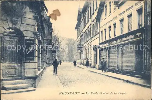 Neustadt Haardt Poste et Rue de la Poste Kat. Neustadt an der Weinstr.