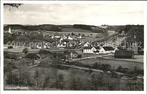 Oberwarthausen Gesamtansicht Eisenbahn Bahnhof