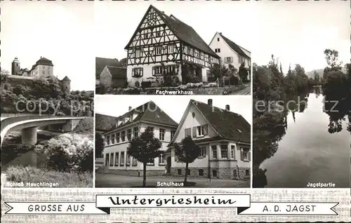 Untergriesheim Jagstpartie Schloss Fachwerkhaus Schulhaus / Bad Friedrichshall /Heilbronn LKR