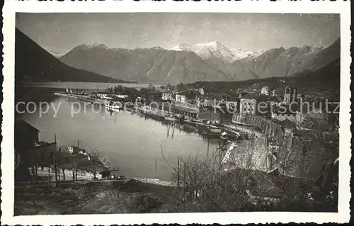 Kotor Montenegro Panorama Bucht mit Gebirgskette / Montenegro /