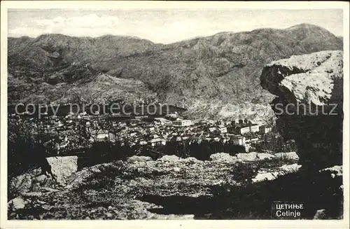 Cetinje Panorama mit Bergen