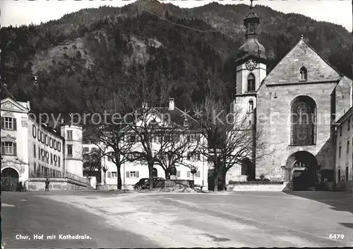 Chur GR Hof mit Kathedrale Kat. Chur