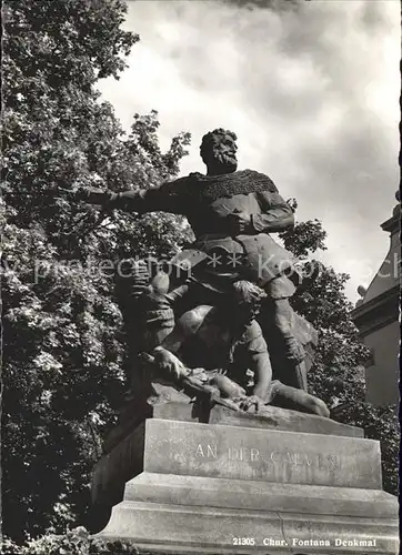 Chur GR Fontana Denkmal Kat. Chur