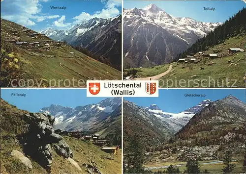 Loetschental Weritzalp Tellialp Gletscheralp Fafleralp Kat. Kippel