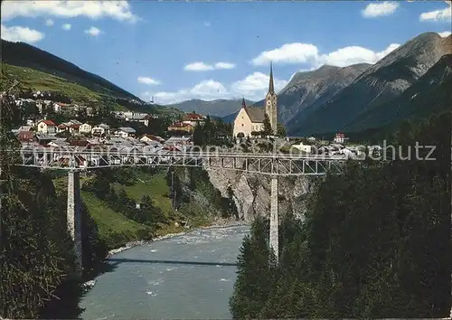 Scuol Tarasp Vulpera Scuol mit Innbruecke / Scuol /Bz. Inn