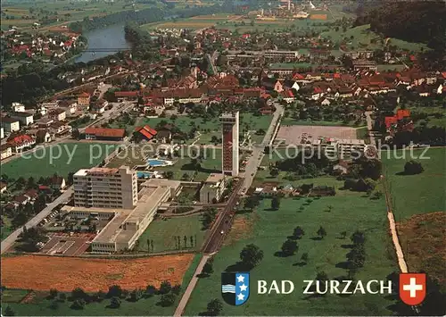 Bad Zurzach Fliegeraufnahme mit Thermalbad und Rheumazentrum / Zurzach /Bz. Zurzach