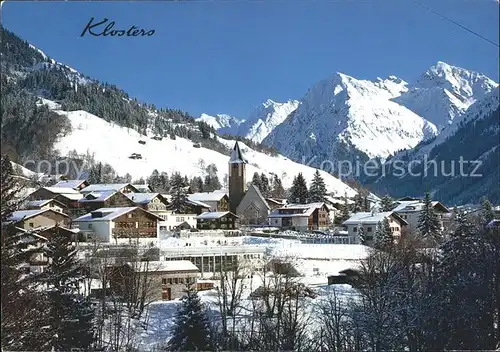 Klosters GR mit Silvrettagruppe Kat. Klosters