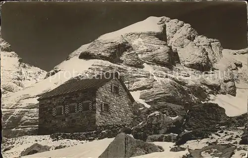 Kandersteg BE Fruenden Huette mit Fruendenhorn Kat. Kandersteg