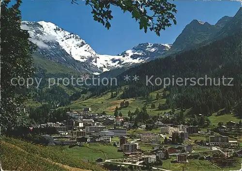 Leukerbad mit Balmhorn Ferdenrothorn Majinghorn Kat. Loeche les Bains