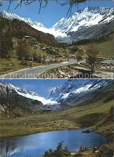 Loetschental Fafleralp mit Loetschenluecke Grundsee Anengrat und Sattelhorn Kat. Kippel