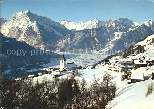 Amden SG mit Linthebene und Glarneralpen Kat. Amden