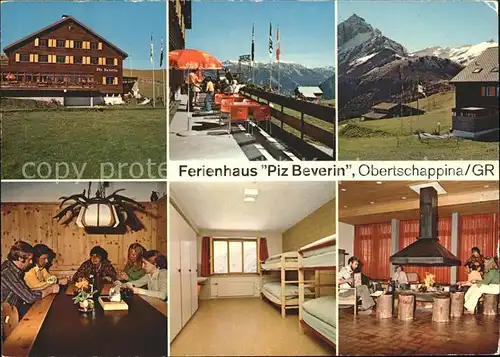 Obertschappina GR Ferienhaus Piz Beverin Terrasse Zimmer Panorama /  /Rg. Andeer