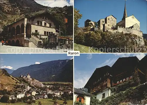 Raron VS Maxenhaus Raron Burg und Kirche Alte Haeuser / Raron /Bz. Raron