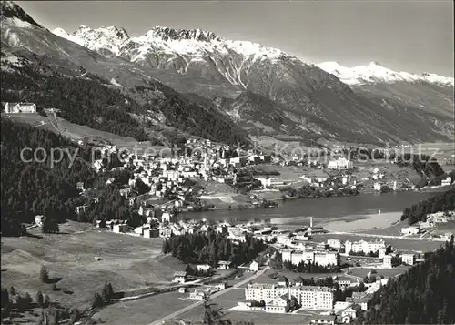 St Moritz Bad GR und Dorf Totalansicht Kat. St Moritz