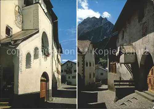 Scuol Tarasp Vulpera Dorfgasse Engadinerhaus mit Backofen / Scuol /Bz. Inn