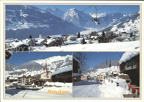 Amden SG Panorama Sessellift Dorfpartien Kat. Amden