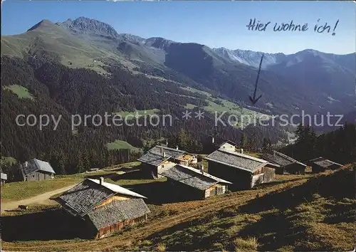 Frauenkirch GR Stafelalp Blick Rinerhorn Leidbachhorn Buehlenhorn / Davos /Bz. Praettigau-Davos