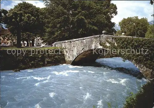 Aigle VD Pont de la Fontaine sur la Grande Eau Kat. Aigle