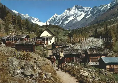 Loetschental Kuehmatt mit Schinhorn Kat. Kippel