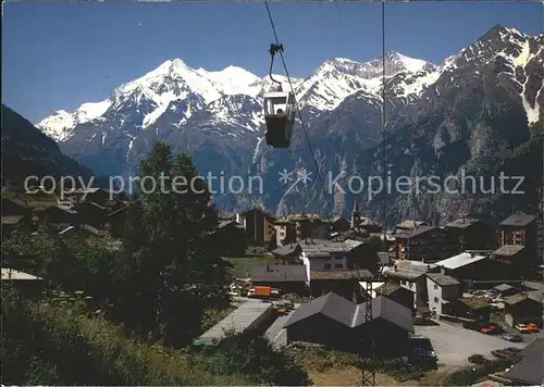 Graechen VS mit Gondelbahn Hannigalp Weisshorn Bishorn Barrhoerner Kat. Graechen