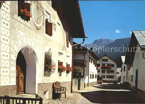 Scuol Tarasp Vulpera Dorfgasse Engadinerhaus / Scuol /Bz. Inn