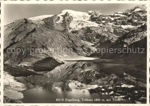 Engelberg OW Truebsee mit Titlis Kat. Engelberg