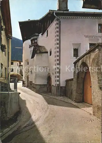 Sta Maria Muensterthal Dorfpartie Umbrailstrasse Kat. Sta Maria Muestair