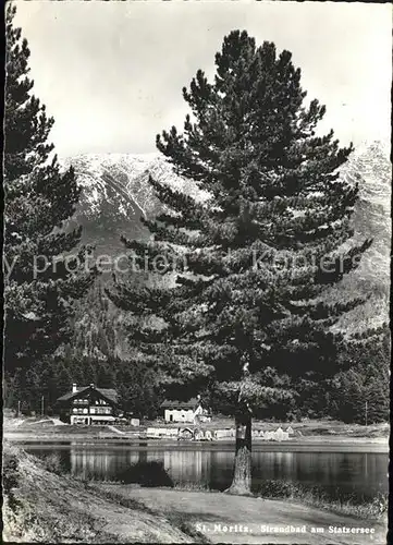 St Moritz GR Strandbad Statzersee Kat. St Moritz